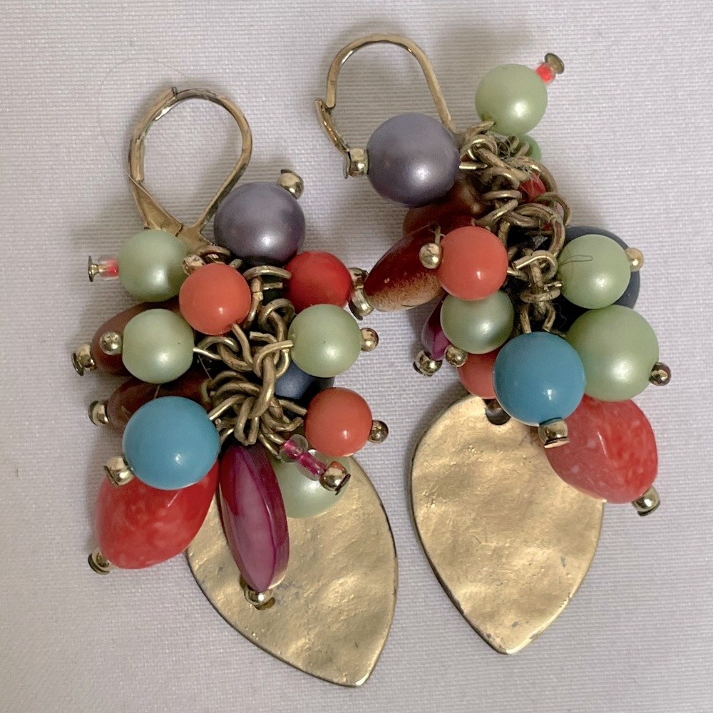 Colorful dangle earrings